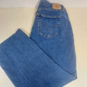 Levi's 550 Relaxed‎ Boot Cut Jeans Women's Size 22M Blue Denim Comfort Read!